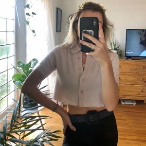 Cashmere Button Up Sweater